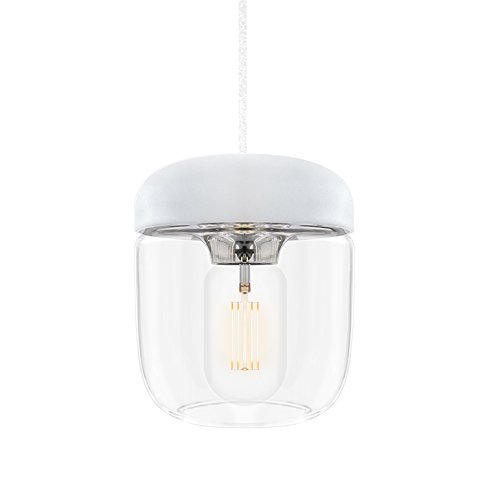 Vita Umage Acorn - Pantalla para lámpara (acero pulido, 14 cm de diámetro), color blanco