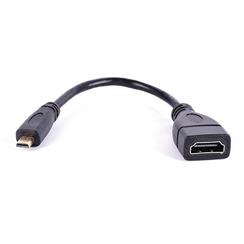 shiningup 1080P HD 15,2 cm schwarz Micro-HDMI-Verlängerungskabel Extender männlich zu weiblich Adapter Kabel-Konverter
