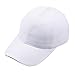 Produktbild HET Unisex Baseball mütze Kappe Schwarze Baseball Cap Verstellbar Erwachsenen Mütze Sommer Jungen Mädchen Snapback Hip Hop Flachen Hut Sport Golfschläger Kappen (Weiß)