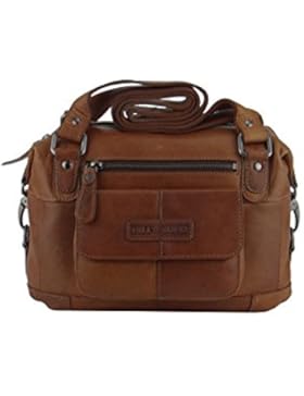 Hill Burry Tasche,Vintage, Damen, Leder Handtasche, cognac,Schultertasche, 4059