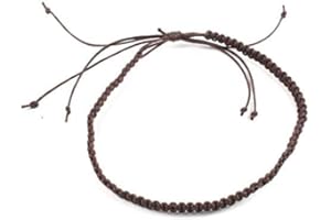 GOWER COAST CRAFTS Mens Brown Tribal Surfer Handmade Cotton Macrame Adjustable Anklet
