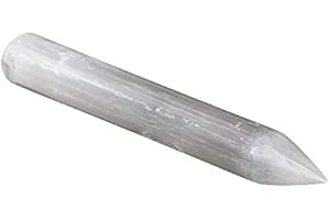 ROCKING GIFTS Massage minéral de sélénite Naturel, Bar, bâton, bâton, Rond, minéraux et Cristaux pour la guérison, beauté énergétique, méditation, médecine Alternative, amulettes spirituelles