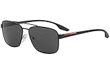 Incluye funda protectora Prada Linea Rossa 0PS 01US Gafas de sol, White Rubber, 58 para Hombre