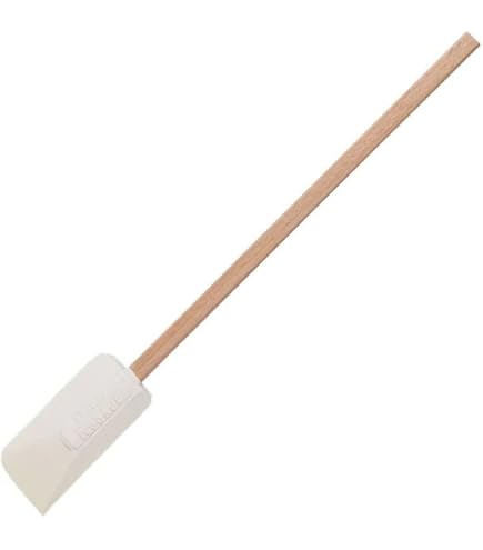 Maryse Fackelmann - Spatule Pâtisserie En Bois Et Caoutchouc - 25 Cm - Idéale Pour Récipients, Ne Raye Pas