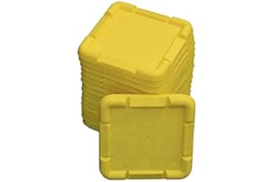 JUST THE JOB SUPPLIES Scaffolding Safety Base Plates - 220mm Tredda Plates (Yellow) Internal Square Size:165mm² (32)