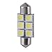 Produktbild DERNON 36mm 3W 270lm 6-SMD 5050 LED Auto Auto Kennzeichenleuchte Lichtkuppel Girlande weiß