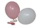 Produktbild Ballonservice Berlin + Belbal Set: 100 Schnellverschlüsse/Fäden + 100 Luftballons je 50 rosa & weiß Qualitätsballons 27 cm Ø