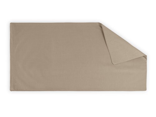 Renforcé-Kissenbezüge im Doppelpack – 100% Baumwolle – schlicht und edel im Design, in 8 Uni-Farben, 40 x 80 cm, cappuccino - 2