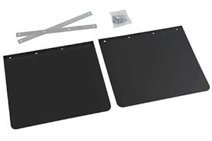 MSA Trailer Mudflaps 45x35cm Universal RUBBER MUDFLAPS Mud Flap PAIR With Fittings Large