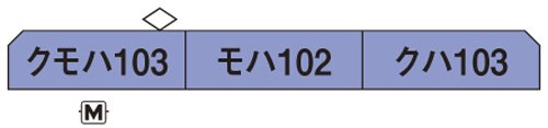 Commuter Train Series 103 (Blue) (3-Car Set) (Model Train)