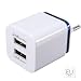 Produktbild Busirde 2.1A USB-Adapter-Wand-Aufladeeinheits-Stecker Smart-IC 2-Port-Reise-Ladegerät Würfelblock Ersatz EU-Stecker Blau