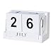 Produktbild Acutty Vintage Style Perpetual Calendar Wood Block Home Office Desktop Decoration