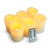 ✓ SICHERHEIT KOMMT ZUERST: Diese flammenlosen Kerzen können ohne Angst vor Flammen, absolut keine Brandgefahr oder Verbrennungsgefahr verwendet werden, sicher für Familien mit Haustieren oder kleinen Kindern. Mit erstaunlichem flammenlosem Kerzensatz können Sie perfekte Ambientabende mit Ruhe genießen;