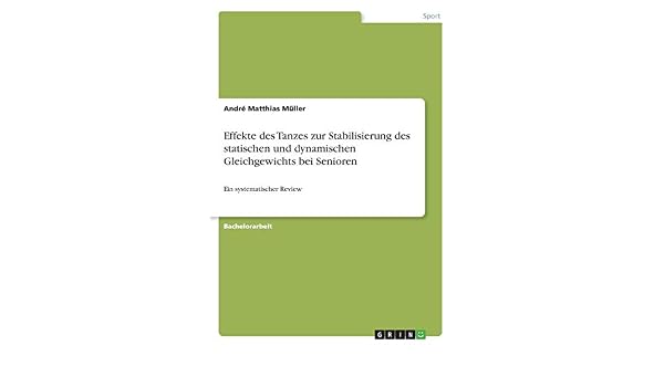 Amazonfr Effekte Des Tanzes Zur Stabilisierung Des - 