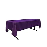 La Lin Polyester en Popeline Nappe, Polyester, Violet, 152.4 x 305 x 0.04 cm