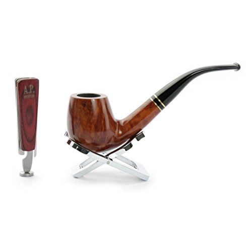 A.P. Donovan - Tabak-Pfeifen-Set aus Bruyereholz - Handarbeit - Farbton kann variieren (mit Pfeifen-Besteck), für 9mm Filter und Tabakgenießer - Huracán