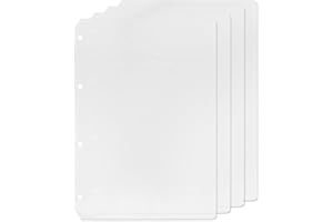 ZELTEN 4 pezzi A4 4 fori divisore raccoglitore di plastica divisore raccoglitore impermeabile 4 fori divisore per organizzatore personale (Divider, A4)