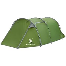 Mymyguoe 3-6 Personas Doble Piso de un Dormitorio y una Carpa túnel Tienda de campaña Carpa Impermeable Tienda de túnel de Doble Capa Tienda de campaña Ultraligera