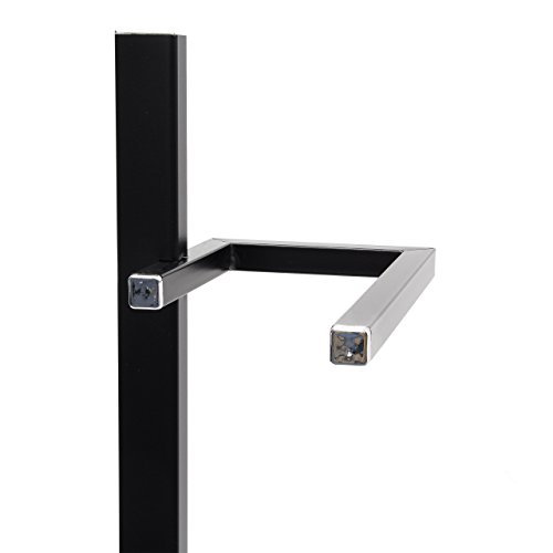 Relaxdays WC-Garnitur Edelstahl matt H x B x T: ca. 73 x 21,5 x 27,5 cm eckige WC Standgarnitur im modernen Design mit Toilettenpapierhalter und WC-Bürste im hygienischen Kunststoffbehälter, schwarz - 7