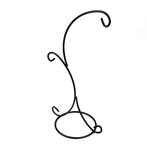 ROSENICE 2-Haken-Glas Christbaumkugel Eisen hängen Ständer Halter Hausgarten Dekor (schwarz) - 6