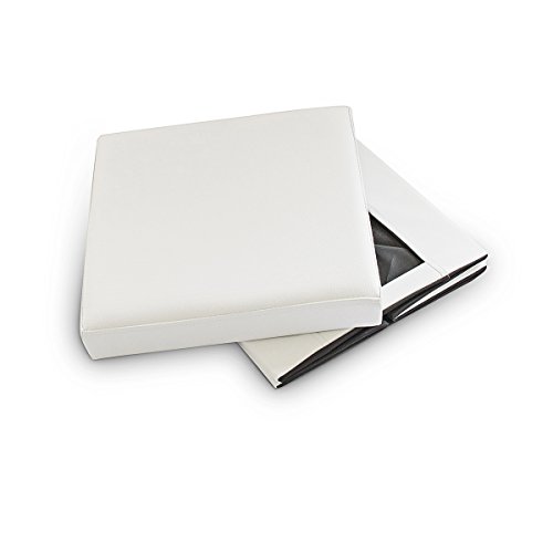 Relaxdays Hundebox Sitzhocker HBT 38 x 38 x 38 cm stabiler Sitzcube mit praktischer Tierhöhle für Hunde und Katze aus hochwertigem Kunstleder und Deckel zum Abnehmen für Ihren Wohnraum, weiß - 9