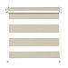 Produktbild TODAMI Duo-Rollo Klemmfix Schnellmontage ohne/mit Bohren Doppelrollo Jalousie 55x150 cm (BxL) Beige