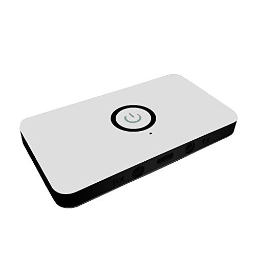 Transmisor Receptor Bluetooth 4.2, Portátil Bluetooth Audio 2 en 1 Adaptador Inalámbrico estéreo Audio Adaptador 3.5mm para TV, PC, Coche,Sistema Estéreo