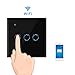Produktbild AOLVO WIFI Lichtschalter, Touchscreen-schalter, Fernbedienung & Touch Timer Schalter Sprachsteuerung von Alexa Google Home Arbeitet LED Dimmer Lichtschalter (Schwarz 3)