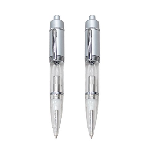 Glowseen LED-Licht Stift Light up Pen Licht für Nacht Schriftsteller mit extra Stift Minen,2per-pack,Weiß - 3