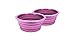 Produktbild 2x Silikon-Schüssel Campinggeschirr Picknick X-Bowl Wandern Trekking Bergsteigen Rucksack Outdoor faltbar Mauve