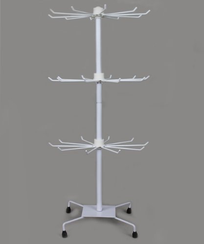 Verkaufsständer mit 3 Etage Metall 73cm weiss - 2