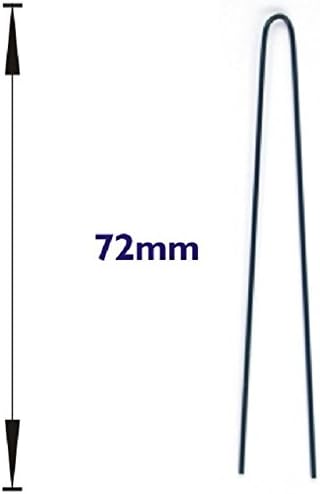 Wig Pins 72 mm Straight (Pack of 100) Black