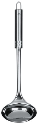 Fackelmann 40465 Nirosta Schöpflöffel, Ovalgriff 32 cm, Edelstahl