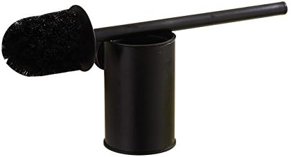 Pinzz Black Elegant Wall Mounted Toilet Brush Holder for Bathroom,Long Handle,Drill Install,Thicken 304 Stainless Steel,Durable&amp;Heavy Duty,Matte Black