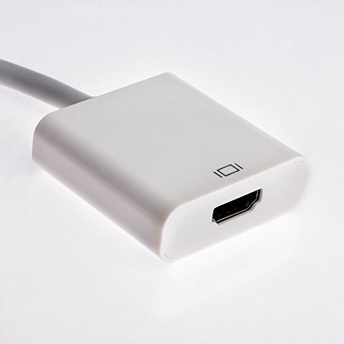 Displayport zu HDMI Adapter | DP Stecker zu HDMI Buchse Adapter Kabel Video Audio Konverter für PC Laptop - 4