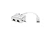 Produktbild LogiLink NP0044 Metallic, White Netzwerk-Splitter – networksplitter (10/100Base-T (X), CAT5e, Metallic, White, 0.15 m, 300 g)