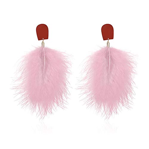 Preisvergleich Produktbild Ohrringe Persönlichkeit europäisches und amerikanisches Temperament Übertriebene Federohrringe