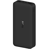 Xiaomi VXN4304GL Power Bank Redmi 18W, Quick Charge, 20000 mAh, Black, 15.5 x 7.4 x 2.8 cm