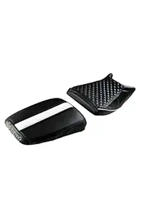 Elegant Bike Seat Cover for TVS Apache RTR 200 (Cameo Black & White)