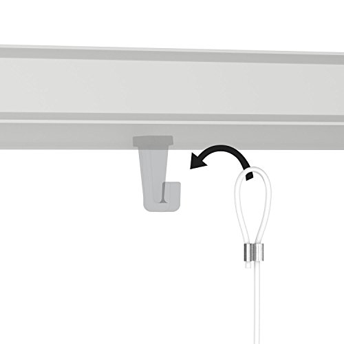 Perlonseil 2mm mit Schlaufe für Bilderschienen Galerieschienen – Länge 1,50m – Set 10 Stück Perlonseile mit Schlaufe von Hang-it - 3