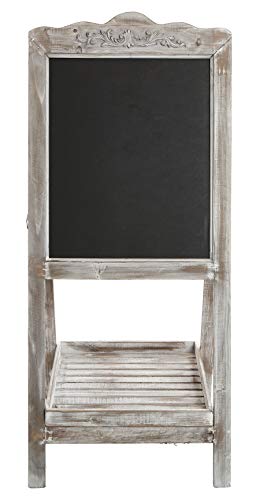 Pizarra para mensajes para tiza pizarr n de pie grande de madera caf lavada de blanco decoraci n retro MyGift reviews Pizarra para mensajes para tiza pizarr n de pie grande de madera caf lavada de blanco decoraci n retro MyGift