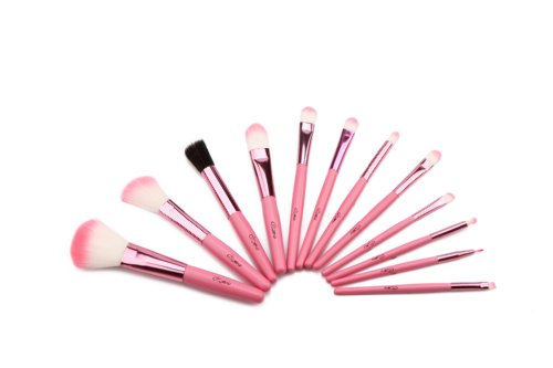 Glow rosa 12 Make-up Pinselset + Tasche - 3