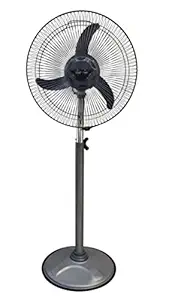 DIGISMART Mark-2 High Speed 2400 RPM 400mm (16 Inches) Bullet Fan/Farata Fan/Pedestal Fan with Adjustable Height with X-Flow Technology (Grey) 1 Year Warranty (COLOUR - Pedestal grey fan)