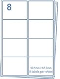 Labels Etiquetas imprimibles compatibles con impresoras láser y de inyección de tinta, dirección de impresión ideal, envío y publicación. Etiquetas de hojas con un poderoso respaldo autoadhesivo para adherirse de manera segura al cartón, papel y plástico.