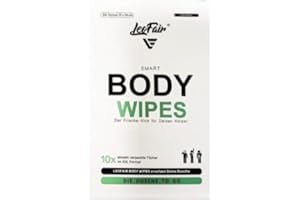 LeoFair - Body Wipes 10 Stück - Frischetücher für den Körper - XXL Feuchttücher, feuchte Waschlappen - für Sport, Reise und Alltag