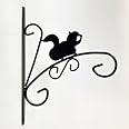 Wild Animal Hanging Basket Wall Bracket Garden Garage Plant Mount Holder Squirrel