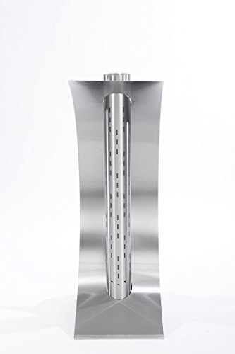 Edle Design-Feuerstelle für Garten und Terrsasse – Moderne Feuersäule aus hochwertigem Edelstahl, Feuersegel 42 x 34 x 96 cm - 6