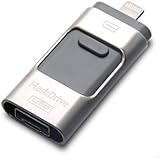 iPhone USB Flash Drive 64GB Pen Drive, iPhone Storage Memory Stick External Storage Memory Expansion for iPhone iPad Computers and Android Phones (Silver) (64GB)