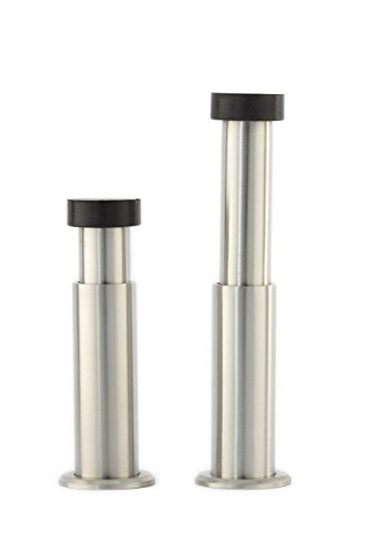 EVI herrajes I – Türstopper de Wand, verstellbar, 182 Finish matt Inox (Edelstahl) schwarz Gummi - 3