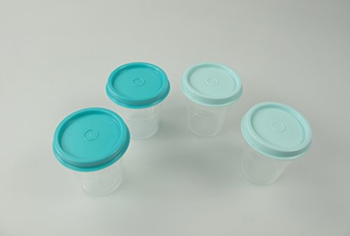 TUPPERWARE Kühlschrank Wichtel (4) 50 ml mint Dose Kräuter Liliputbecher 9903 - 2